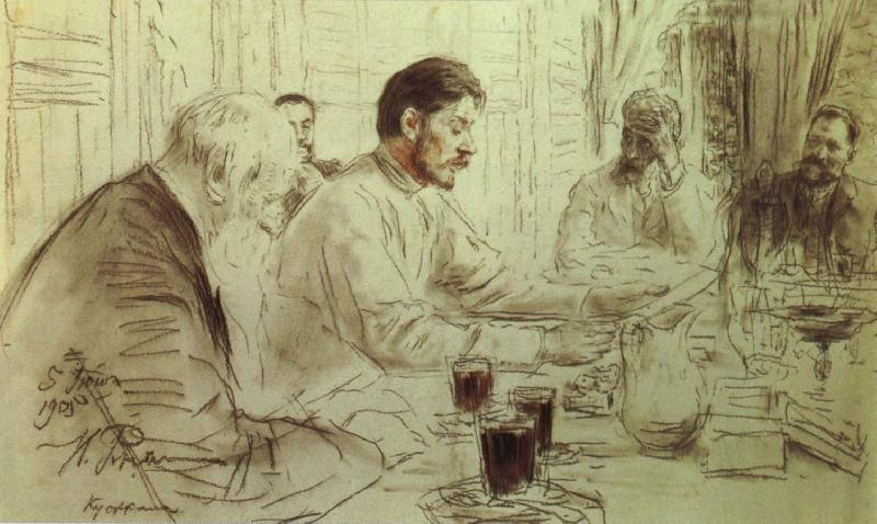Ilya Repin Repin-s  pencil sketch Sweden oil painting art